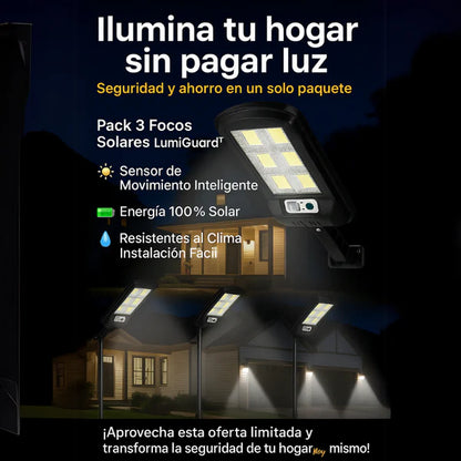 Pack 3 Focos Solares LumiGuard™💡🔋