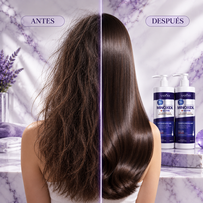 Shampoo+Acondicionador Minoxidil 5% - Fortalece, nutre y revitaliza tu cabello