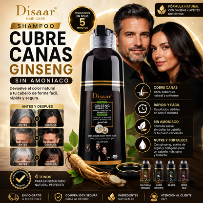 Shampoo Colorante Cubre Canas – ¡Recupera tu Color Natural al Instante! 🌟
