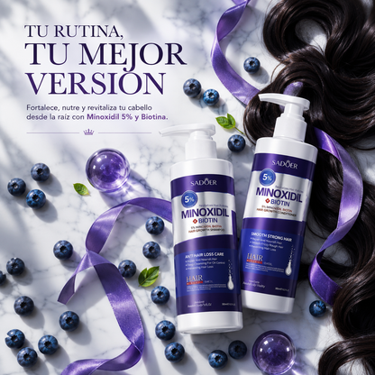Shampoo+Acondicionador Minoxidil 5% - Fortalece, nutre y revitaliza tu cabello