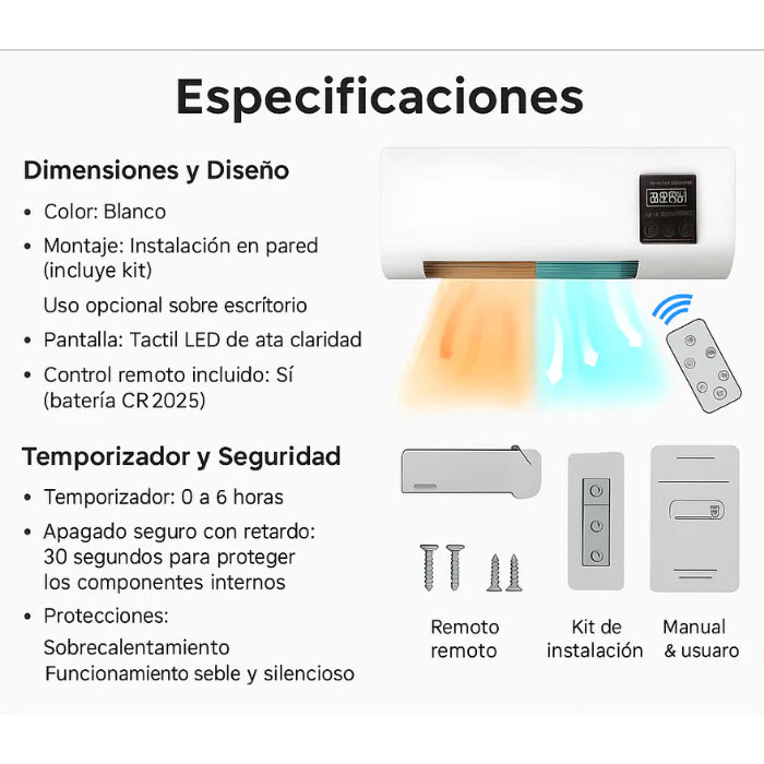 Aire Acondicionado 2 en 1 – Fresco en verano, cálido en invierno❄️🔥